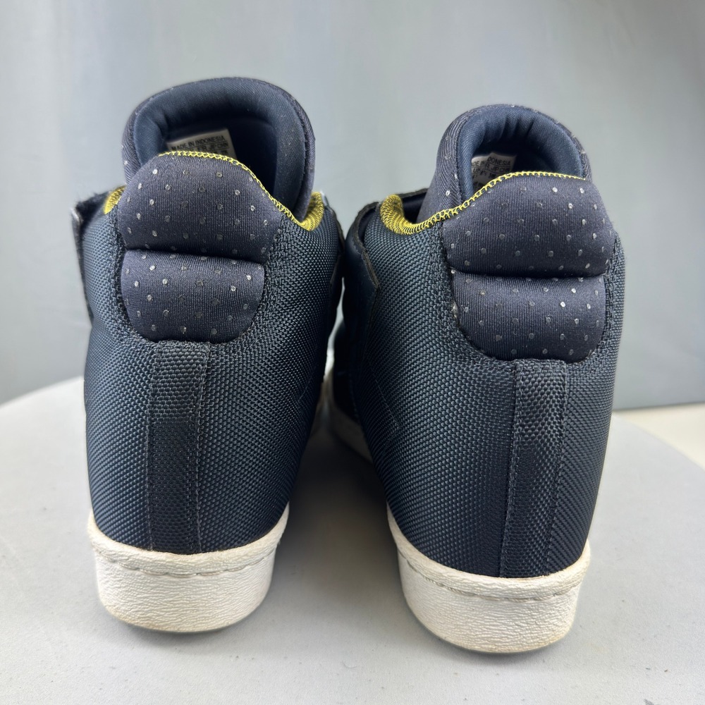 Adidas Superstar Up Strap Womens 7 Navy Blue Hidden Wedge High Top S82794 - Picture 8 of 14